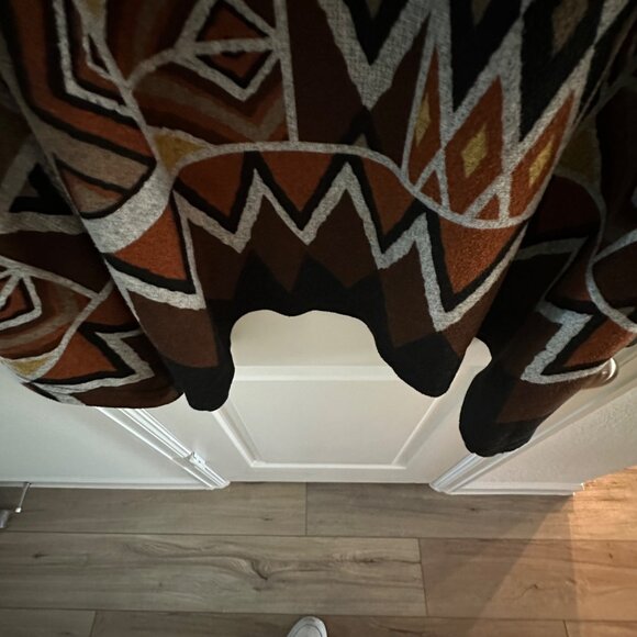 Orange Fashion Village Geometric Print Long Sleeve Tunic Top S/M - Picture 8 of 12